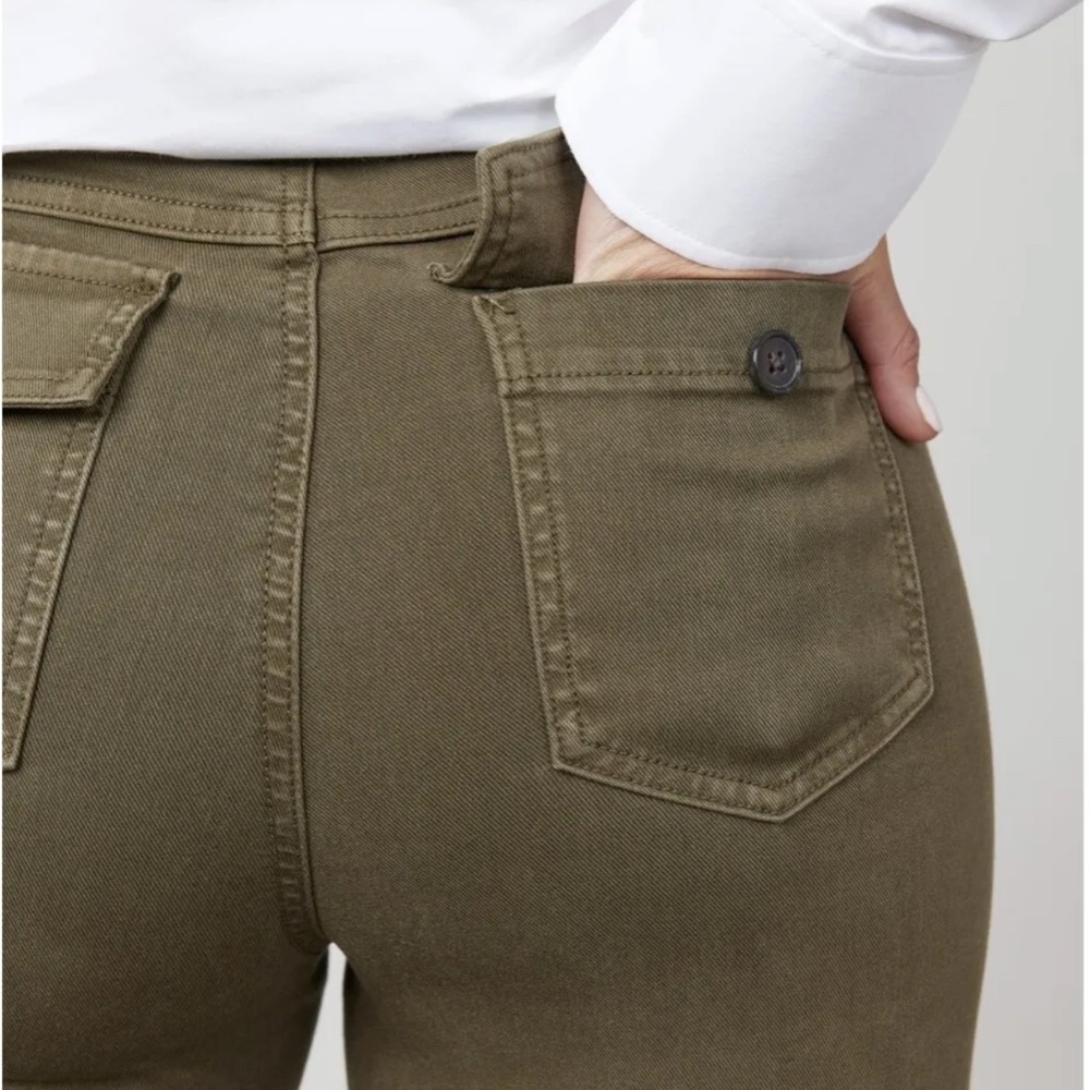 Spanx Twill Cropped Wide Leg Pant Small S